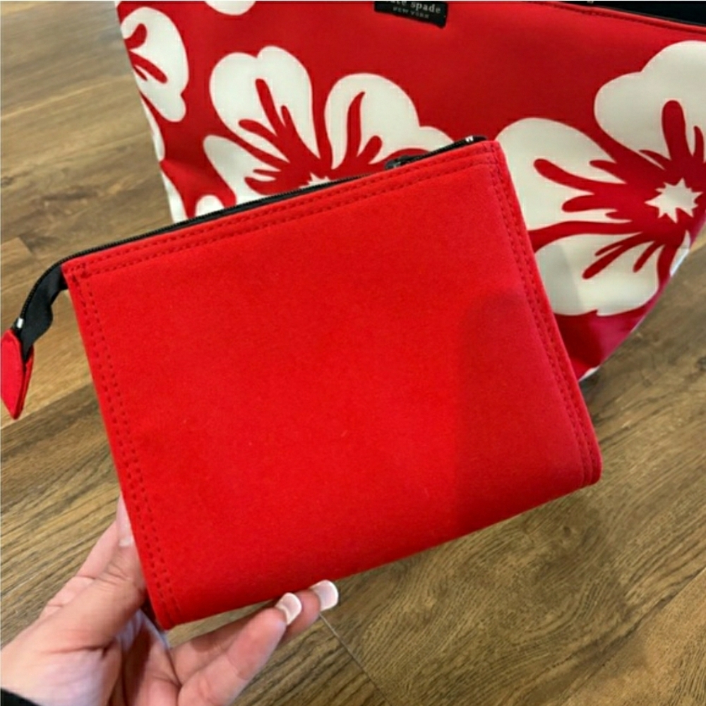 Kate Spade Red Floral Tote Bag - Picture 9 of 15